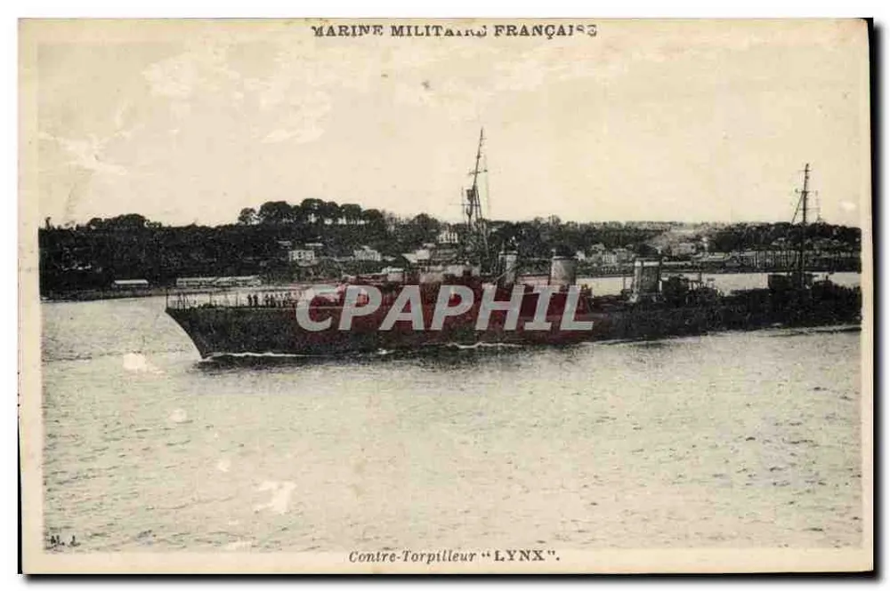 Contre-Torpilleur "LYNX" — Marine Militaire Française — éditeur anonyme - Frente