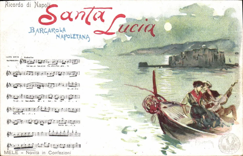 Santa Lucia — Barcarola Napoletana — E.&A. Mele & C. Seria A - Awers