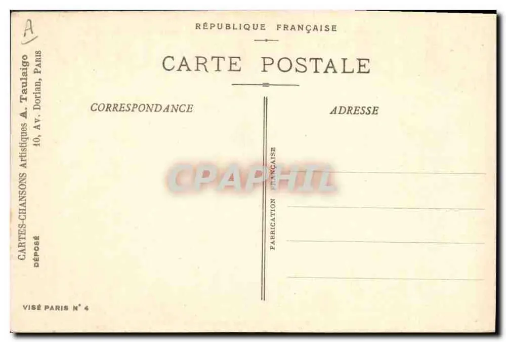Die Lieder des Krieges 1914-1915 — Das 75... Es ist unser! — A. Taulaigo, Paris - Rückseite