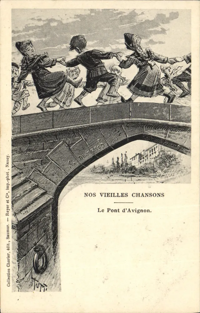 O Ponte de Avignon — Nossas Velhas Canções — Coleção Charier, edição Royer et Cie, Nancy - Frente