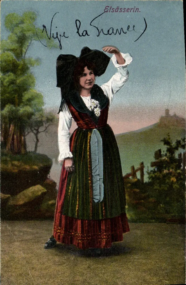 Elsässerin — mulher em traje tradicional — editor não identificado - Frente