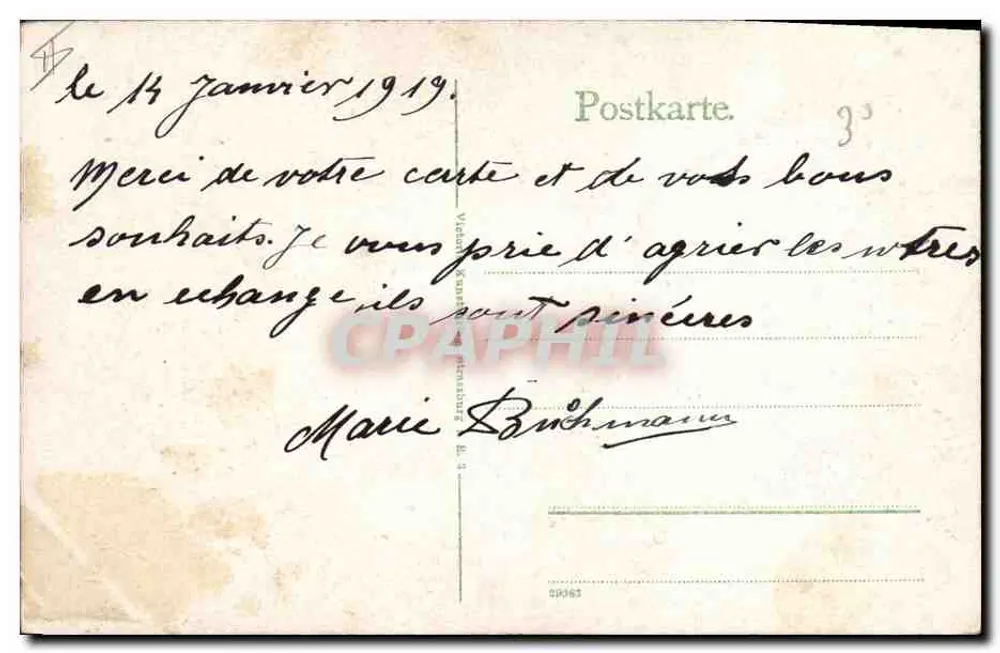 Elsässerin — mulher em traje tradicional — editor não identificado - Verso