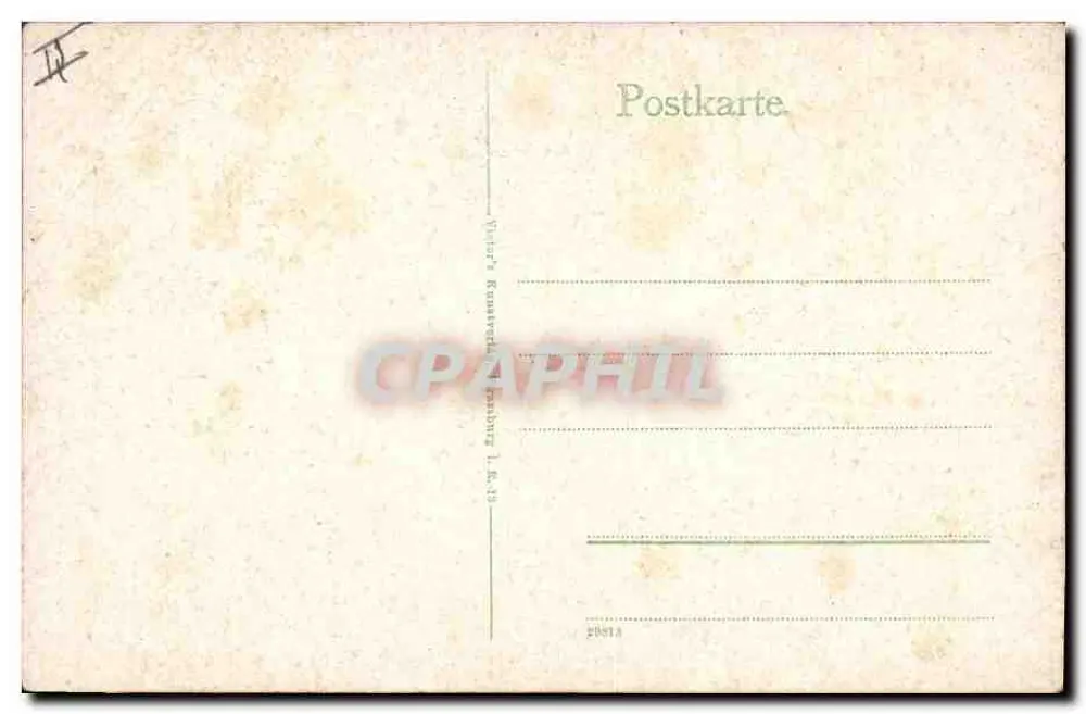 Deux hommes en tenue alsacienne — scène de café — éditeur Völler & Kunzweiler, P. 49 - Verso