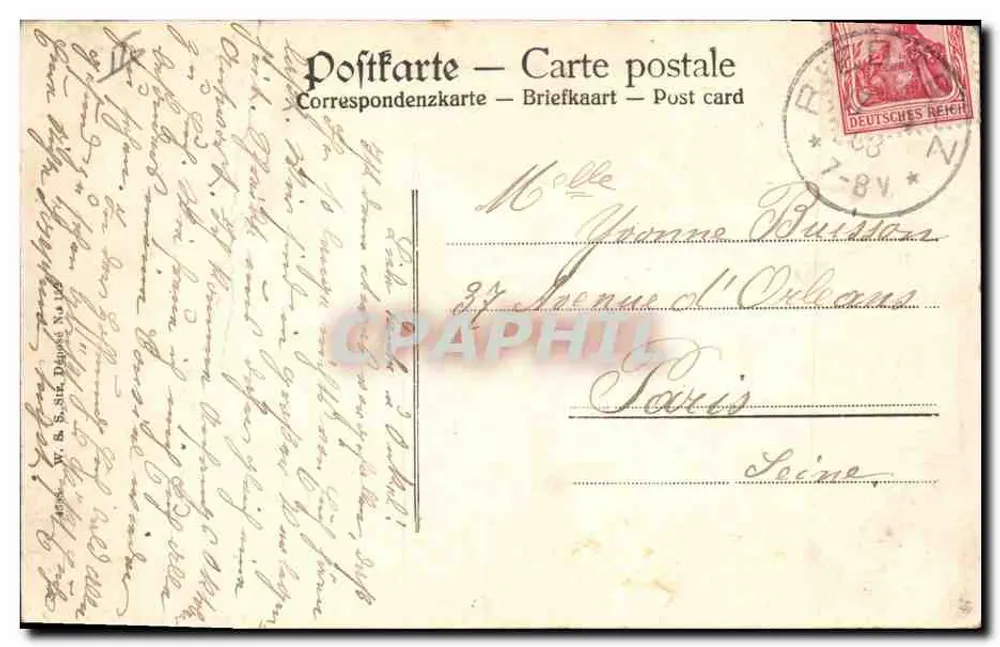 Duas mulheres e uma criança em traje alsaciano — Gruss aus dem Elsass. Souvenir d'Alsace. — editor não visível - Verso