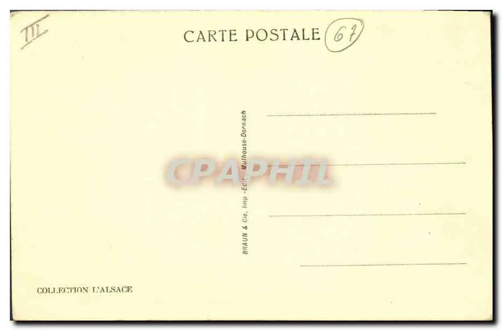 L'ALSACE PITTORESQUE — Jóvenes recién casados y sus invitados — Braun & Cie, Mulhouse-Dornach, n° 23 - Reverso