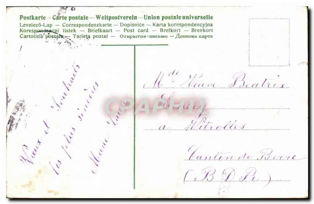 Nova Ano — Carta postal decorativa com flores — Editor: L. B. S. (n° 176) - Verso