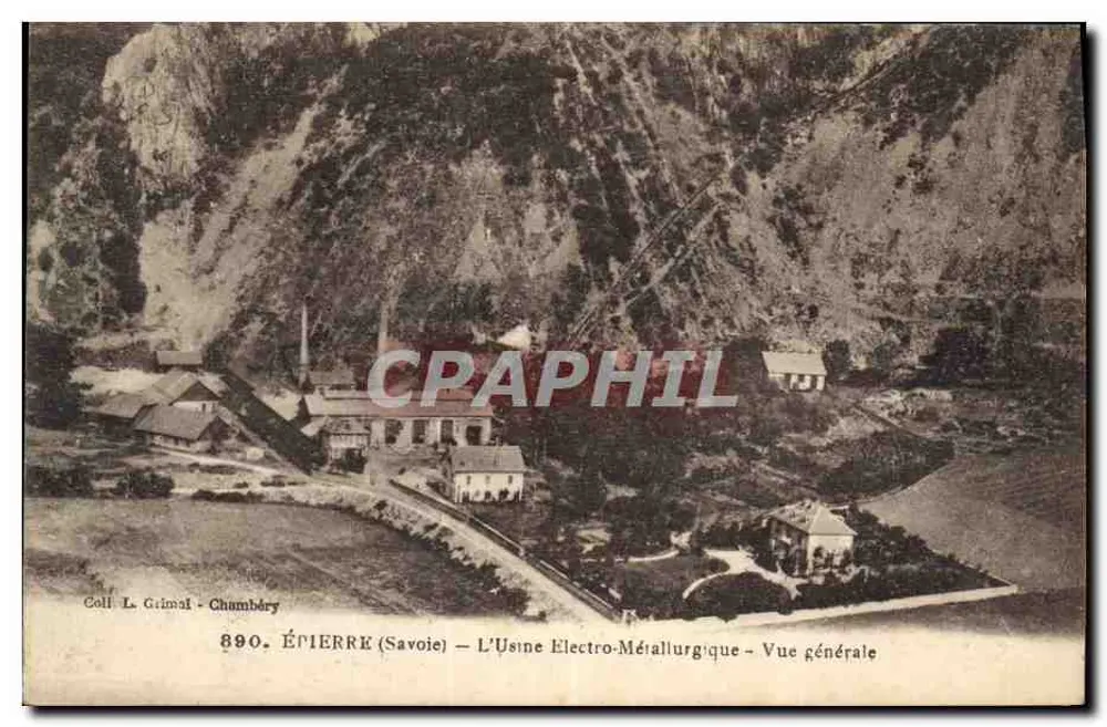 Épierre (Savoie) — Die Elektrometallurgische Fabrik — Allgemeiner Blick — Sammlung L. Grimal - Chambéry - Vorderseite