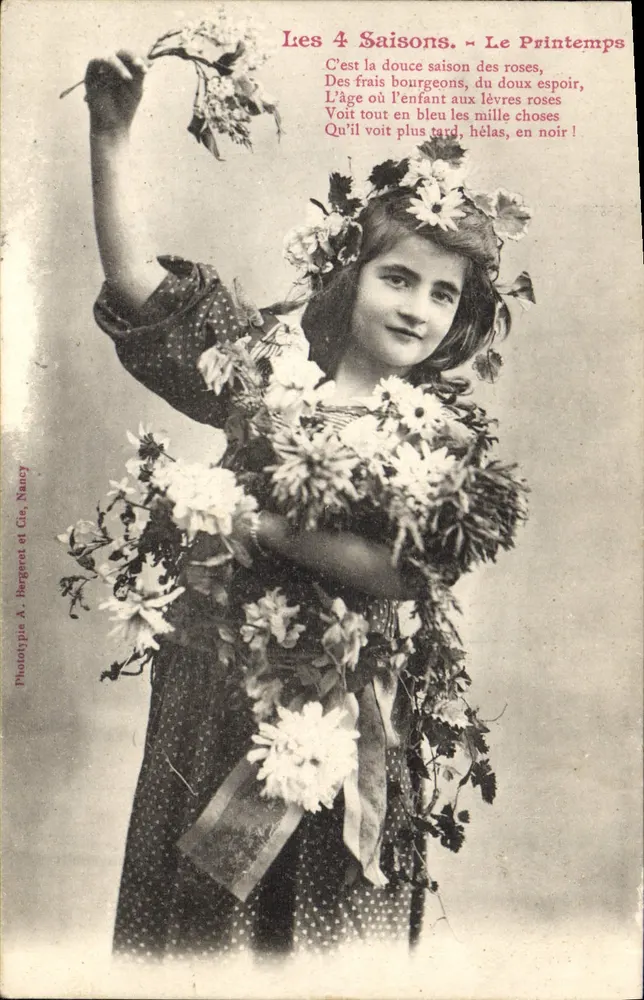Die vier Jahreszeiten - Frühling — Phototype A. Rengeret & Cie, Nancy - Vorderseite