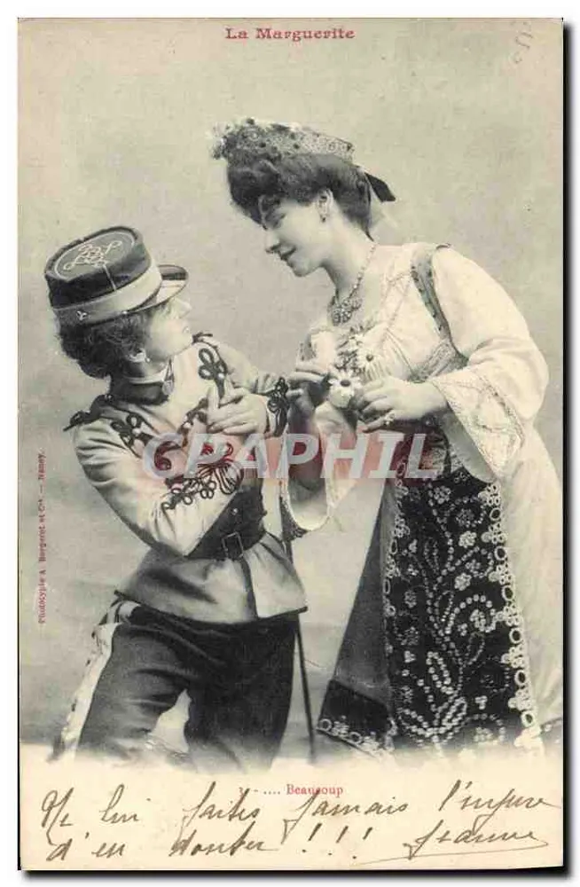 La Marguerite — Krönungsszene — Fotograf A. Birent M. Co. - Nancy - Vorderseite