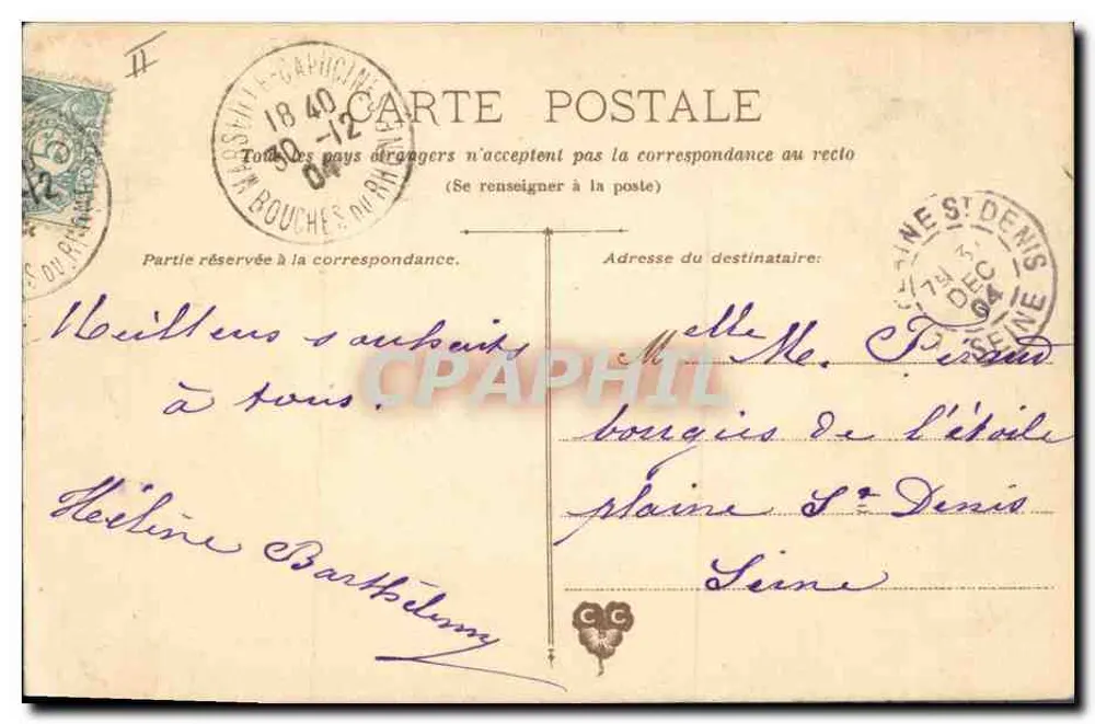 Flores de crocus — E. Guillot — Editor não visível - Verso
