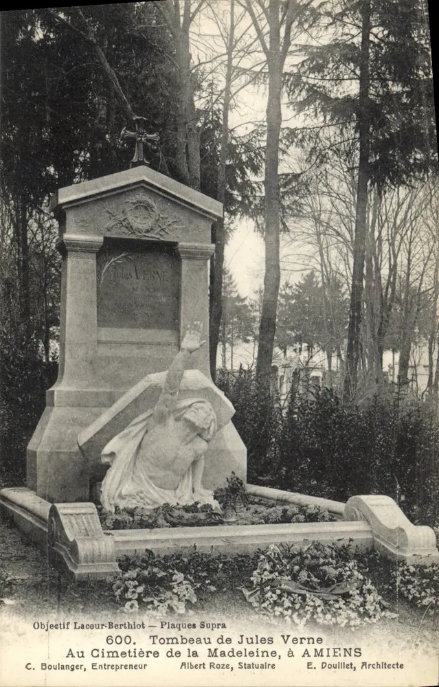Grab von Jules Verne — Friedhof la Madeleine in Amiens — Plaques Supra, n°600 - Vorderseite