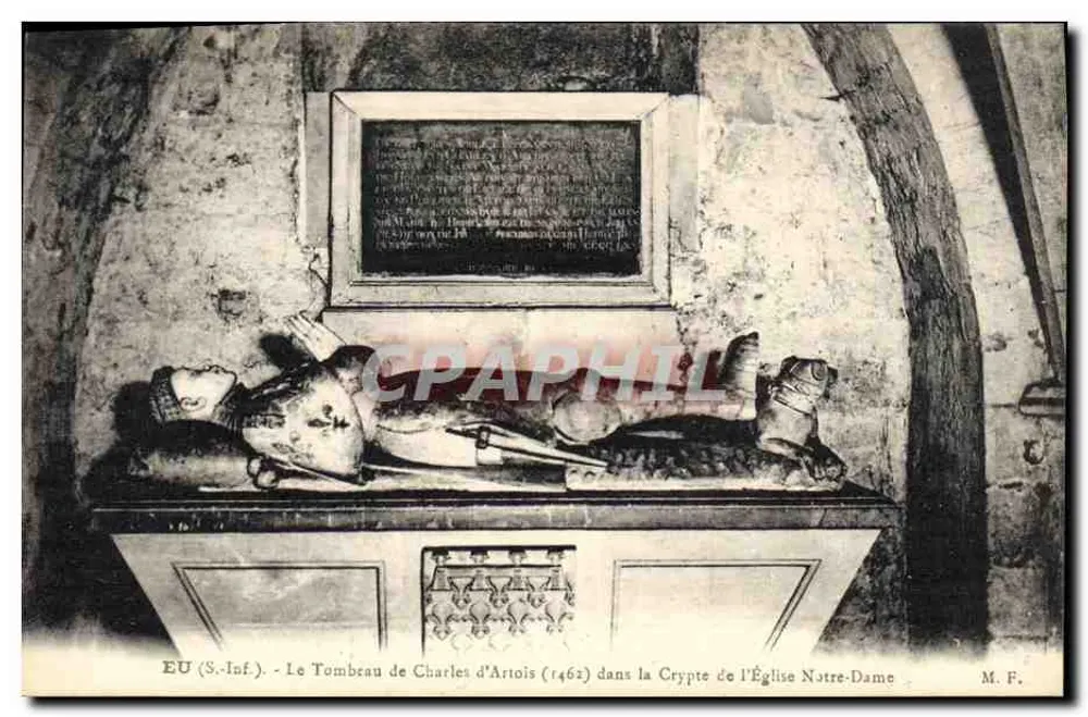 EU (S.-Inf.) - Das Grab von Charles d'Artois (1462) in der Krypta der Kirche Notre-Dame — M. F. - Vorderseite