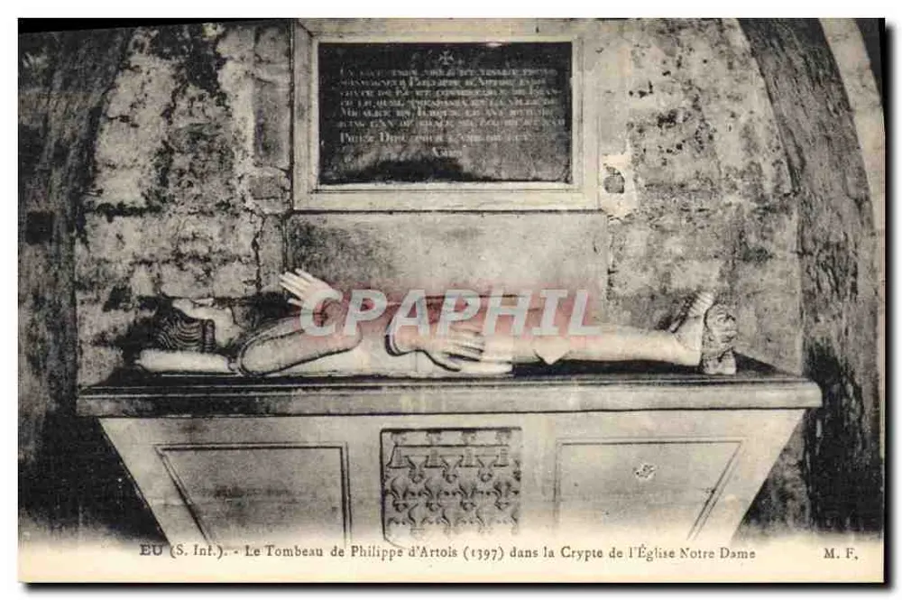 Der Sarg von Philippe d'Artois (1397) in der Krypta der Kirche Notre-Dame — EU (S. Int.) — M. F. - Vorderseite