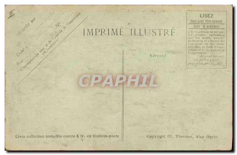Túmulo romano - ANTIOQUE — n° 111 — editor: Journal Officiel - Verso