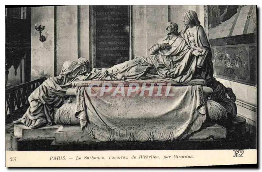 PARIS — La Sorbonne. Grabmal von Richelieu, von Girardon. - Vorderseite