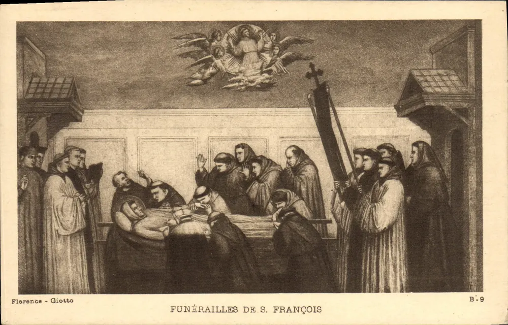 Funerais de S. Francisco — Florença - Giotto — B.9 - Frente