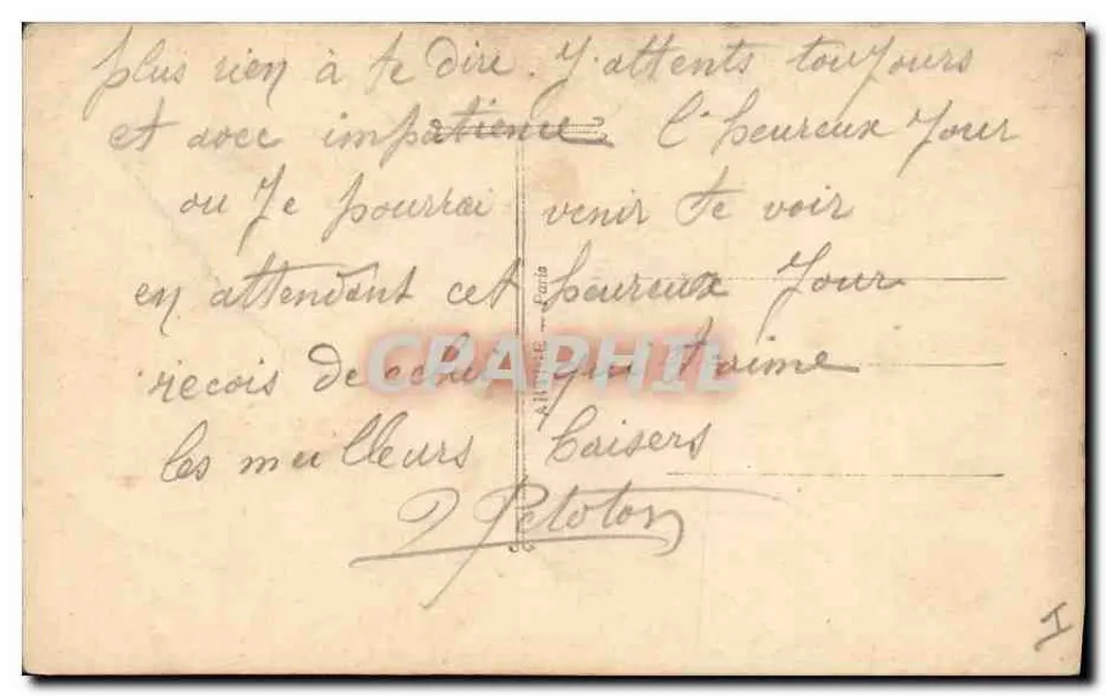 Soldado e mulher — cena afetuosa — A&A, Vise Paris, n° 2159/73 - Verso