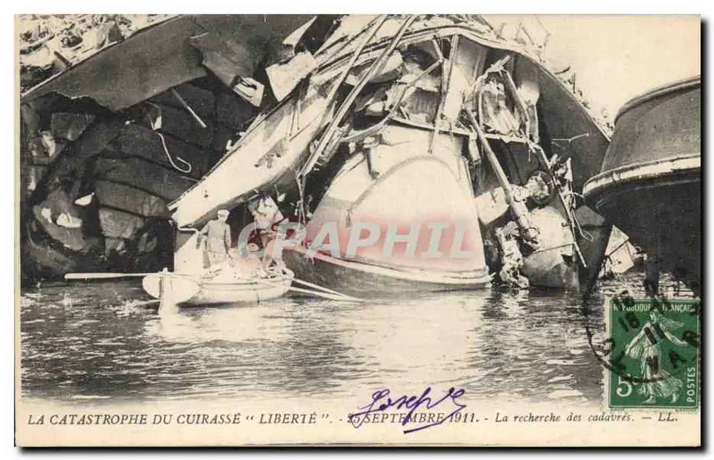 Die Katastrophe des Panzerschiffes "Liberté" — 25. September 1911 — h. Foulidou & H. Ancalé - Vorderseite