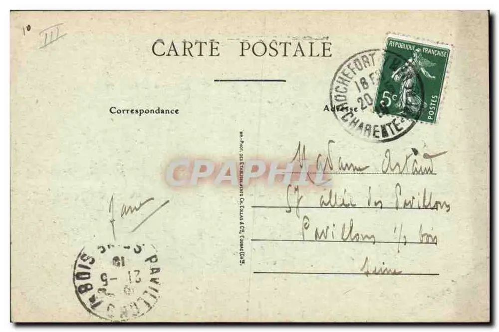 ROCHEFORT-sur-MER — Der Lavoisier fährt unter dem Transbordeur — Sammlung Ch. Glamblast - Rückseite