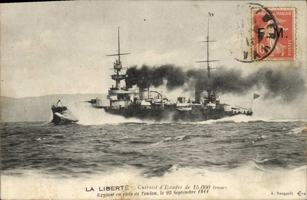 Liberté — 15.000-Tonnen-Kreuzer, explodiert am 25. September 1911 in der Bucht von Toulon — A. Baugault - Vorderseite