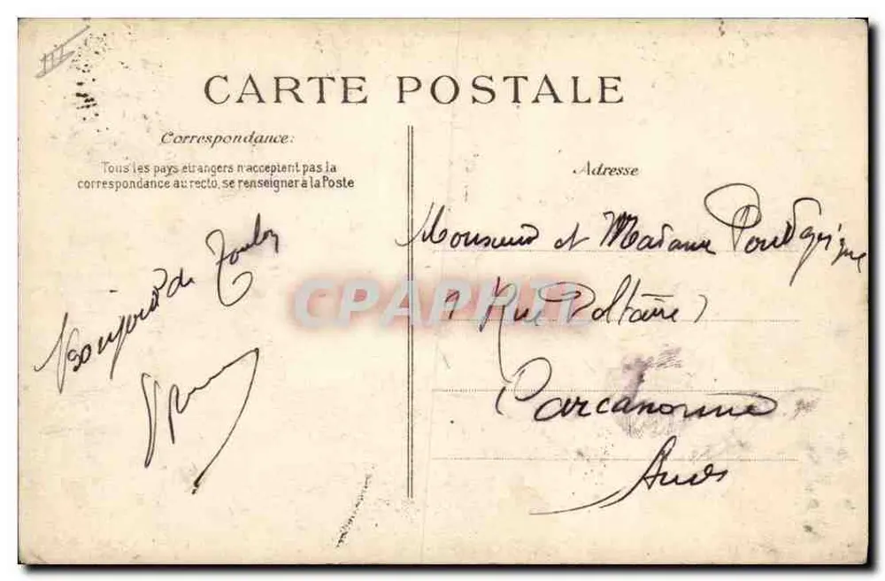 Catástrofe do "Liberté" — Baía de Toulon — Editor BID, número de série não visível - Verso