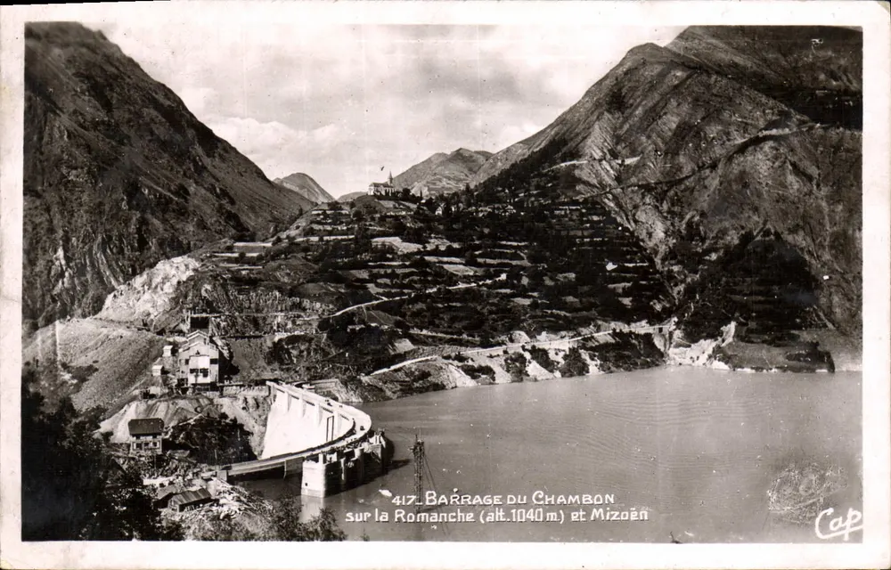 Staudamm von Chambon — auf der Romanche (Höhe 1040 m) und Mizoen — Verlag Cap - Vorderseite