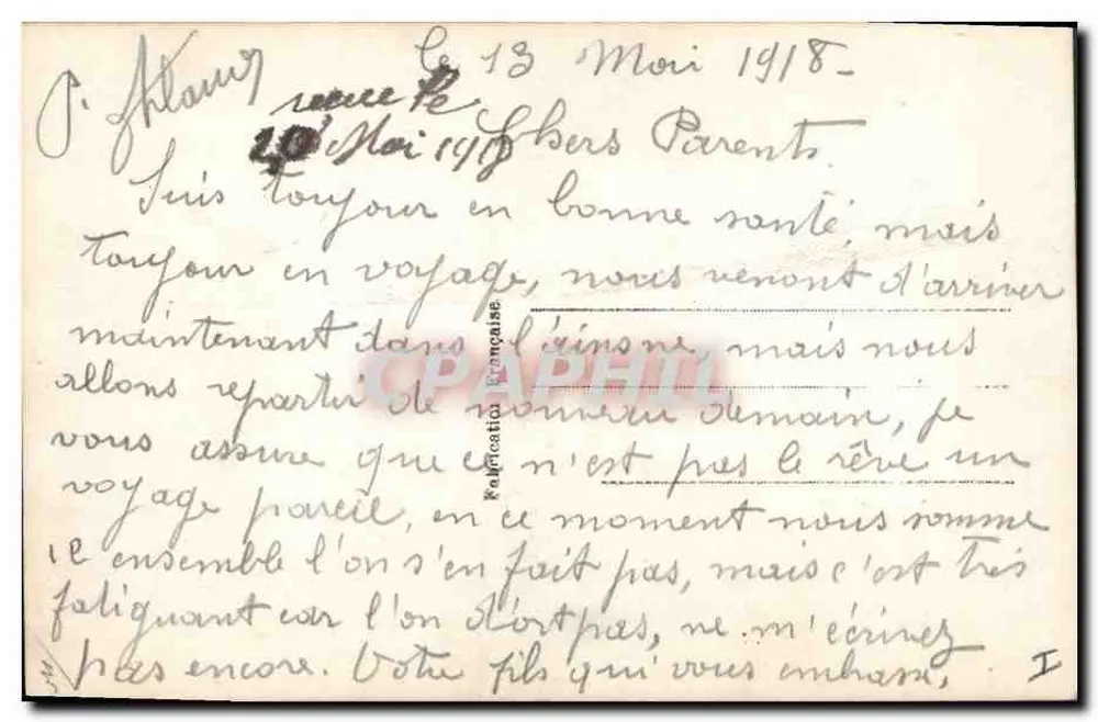 Arranjo de margaridinhas — edições anônimas — datada por volta de 1918 - Verso