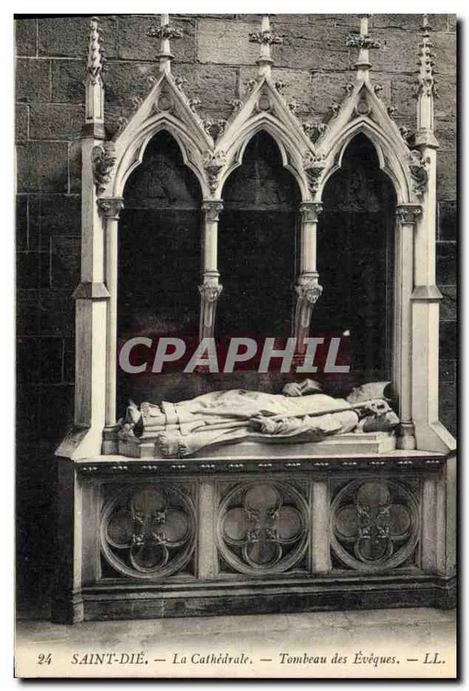 Saint-Dié — Ansicht der Kathedrale — Grab der Bischöfe — LL. n°24 - Vorderseite