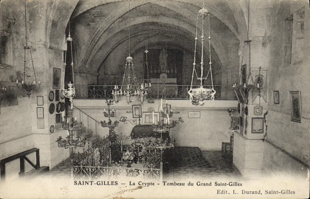 Saint-Gilles — Die Krypta — Grab des Großen Saint-Gilles — Edit. L. Durand, Saint-Gilles - Vorderseite