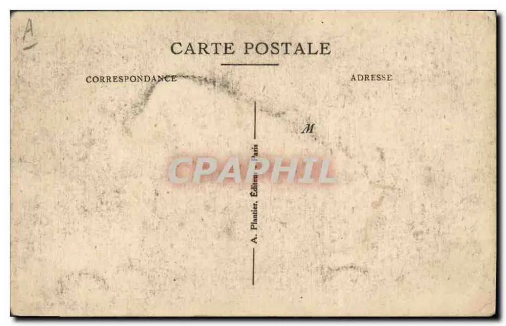 Cabaret du Néant — makabre Szene mit Skelett und Kerzen — Verlag A. Planter, Paris - Rückseite