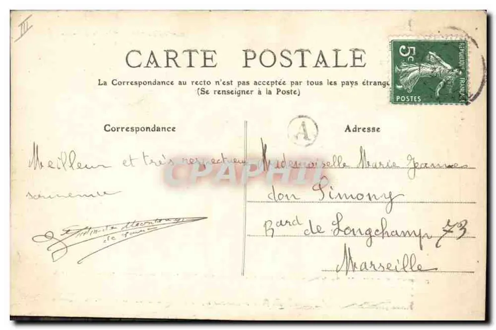 Castelo de Carlat, perto de Vic-sur-Cère (século XV) — ilustração histórica — editor não identificado - Verso