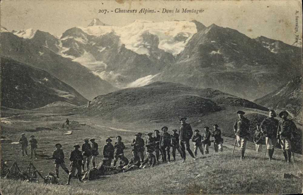 Alpine Jäger - In den Bergen — A. Sauvage, Nîmes, Nr. 207 - Vorderseite