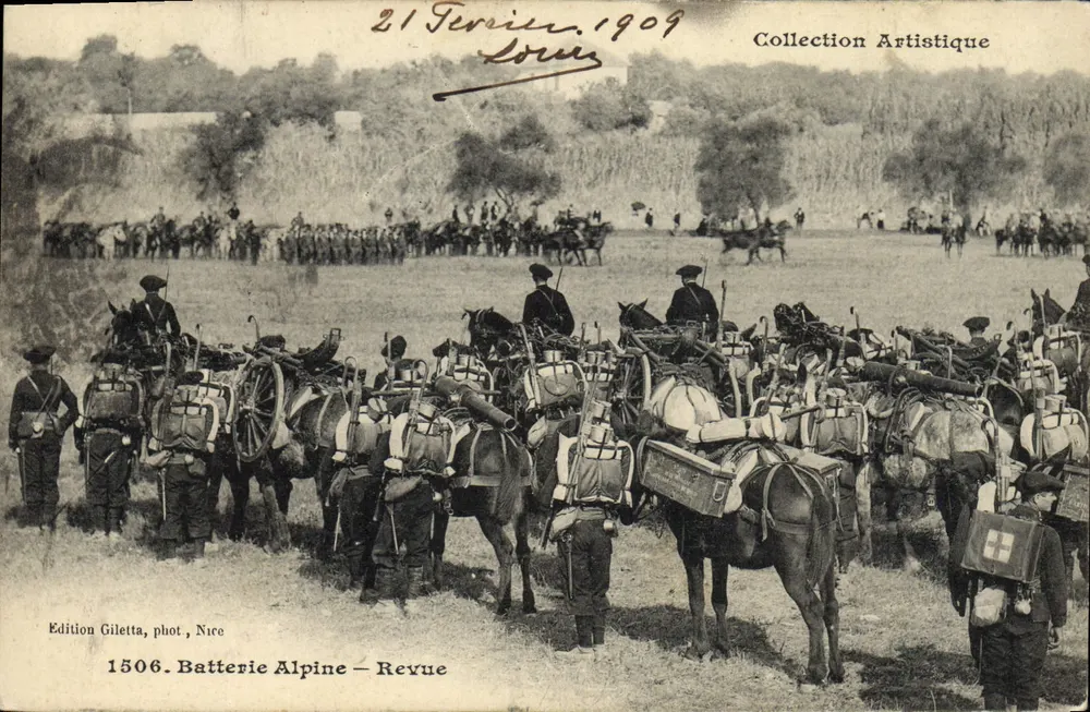 Alpine-Batterie — Übung — Edition Giletta, Foto., Nizza - Vorderseite