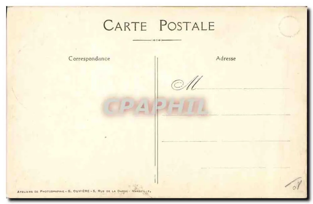Soldat en uniforme — portrait studio — Ateliers de Photographie G. OUVIÈRE, Marseille - Verso
