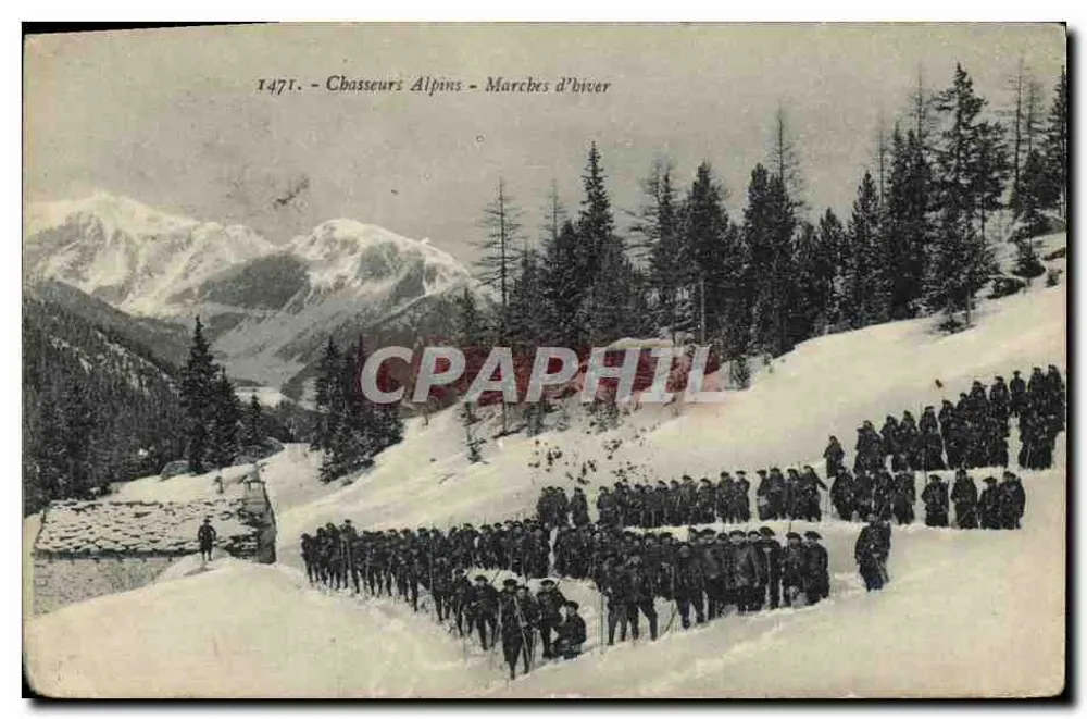 Chasseurs Alpins - Wintermärsche — 1471, Verleger unbekannt - Vorderseite