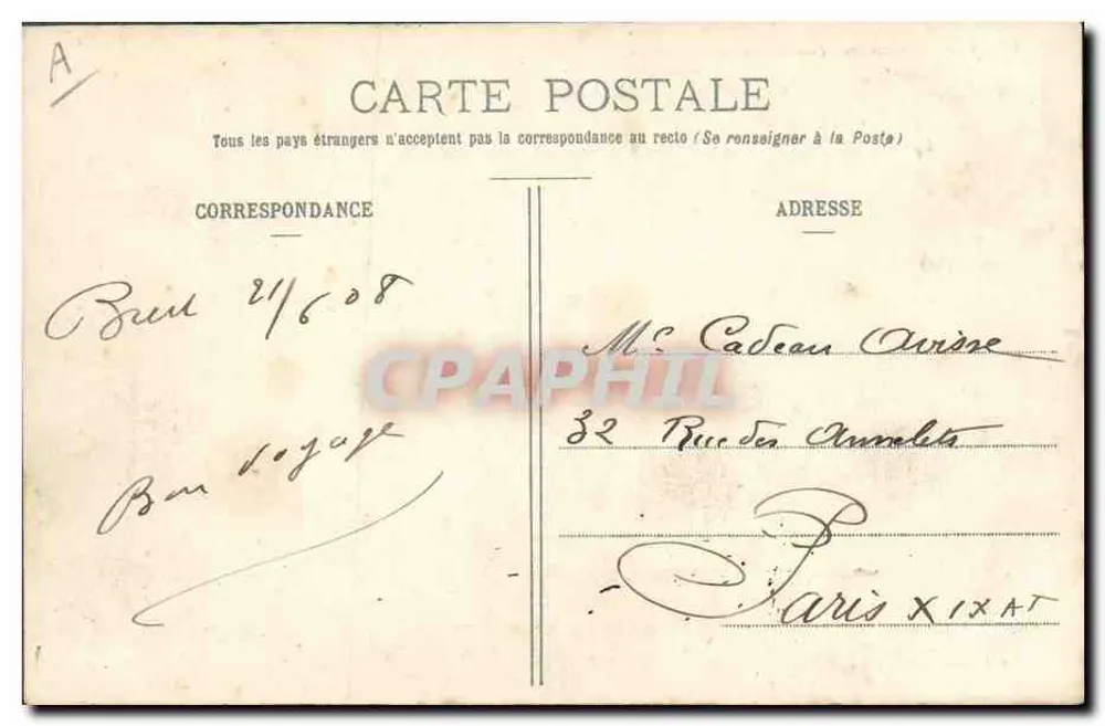 Der Panzerkreuzer Léon-Gamhetia — Port-Louis — Sammlung H. Laurent - Rückseite