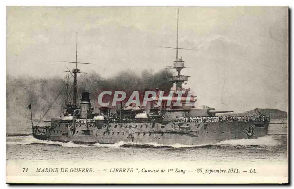 Couro de Primeira Linha "Liberté" — Marinha de Guerra — 25 Setembro 1911 — LL — n°71 - Frente