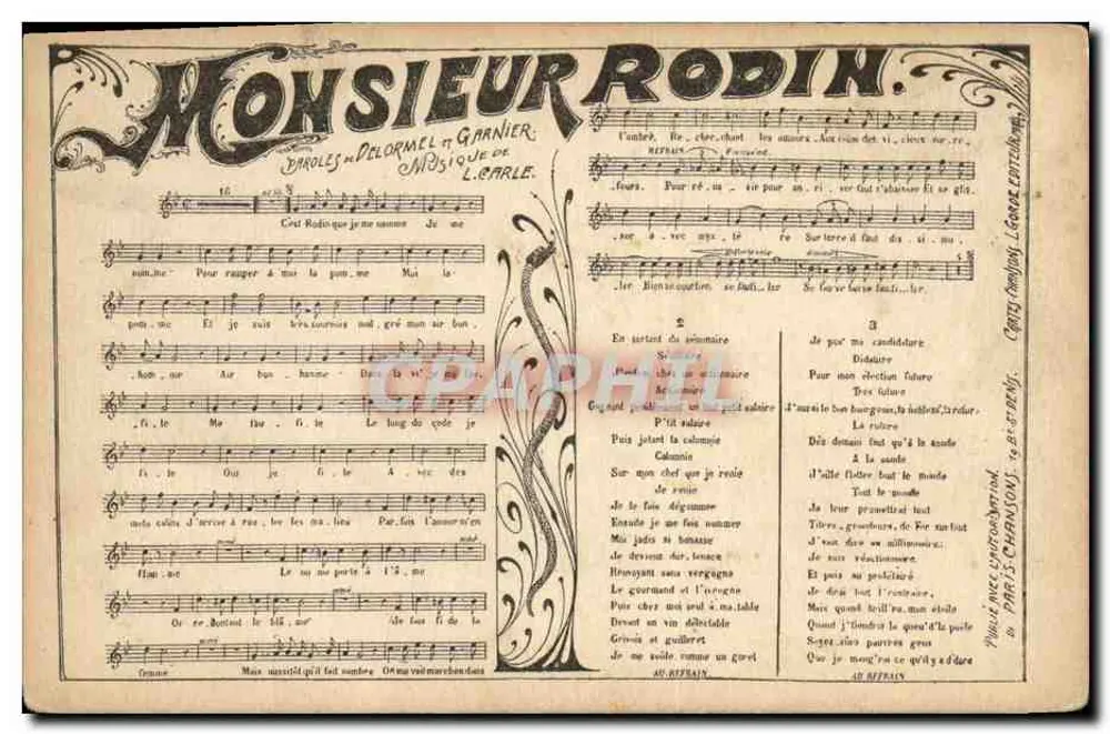 Herr Rodin — Lieder der Schule — Verlag nicht sichtbar - Vorderseite