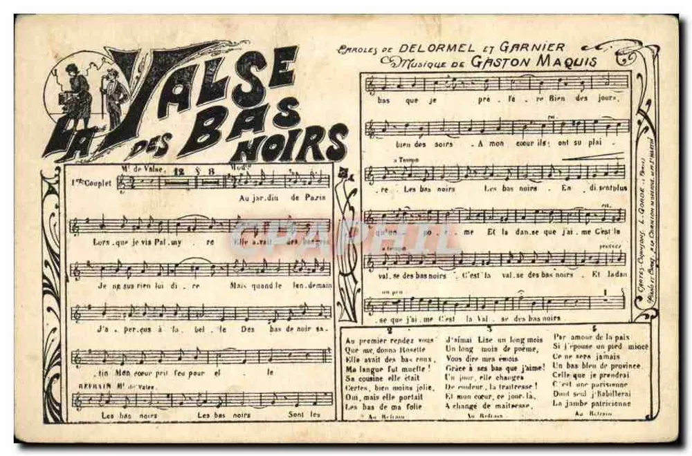 Die Walze der Schwarzen Sohlen — Lieder von Delormel und Garnier, Musik von Gaston Maquis - Vorderseite