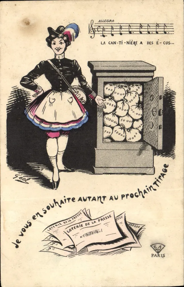 Loteria da Imprensa — Série N°1 — Editor E.A. Paris - Frente