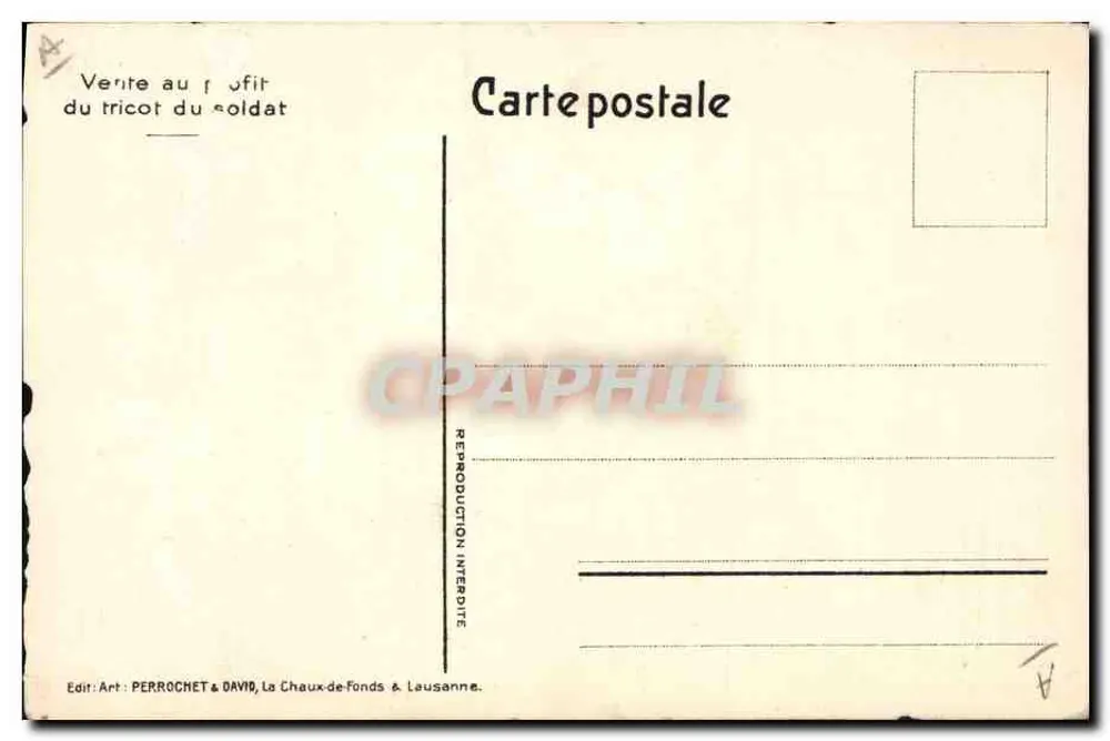 A Canção das Agulhas — Bertrand Duguesclin — Arte: PERROCHET & DAVID, La Chaux-de-Fonds & Lausanne - Verso