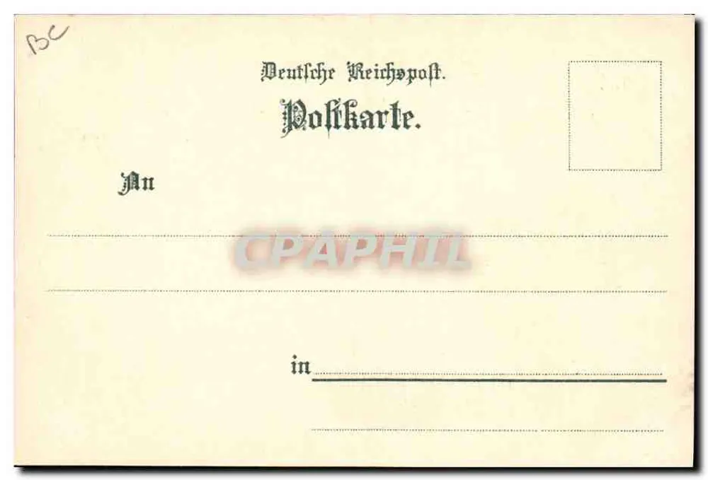 Cigonia na kominie — Strasbourg — Chromolith. Impr. Strasbourgaise (i R. Schultz & C°) - Rewers