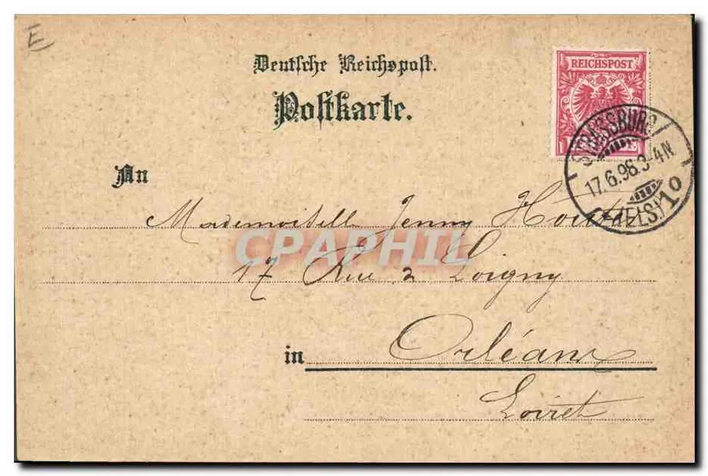 Cygnes et oiseaux dans les marais — Nahrungsuche — Dépôt de la Deutsche Reichspost, n° 17634N - Verso