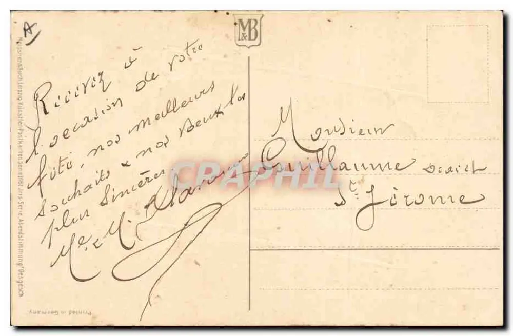 Fröhliche Feier — Illustration eines Mannes in einem Landschaftsbild — Verlag MB - Rückseite