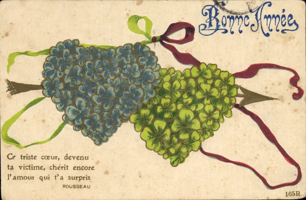 Uvas formando um coração — Boa Ano — Rousseau 165R - Frente