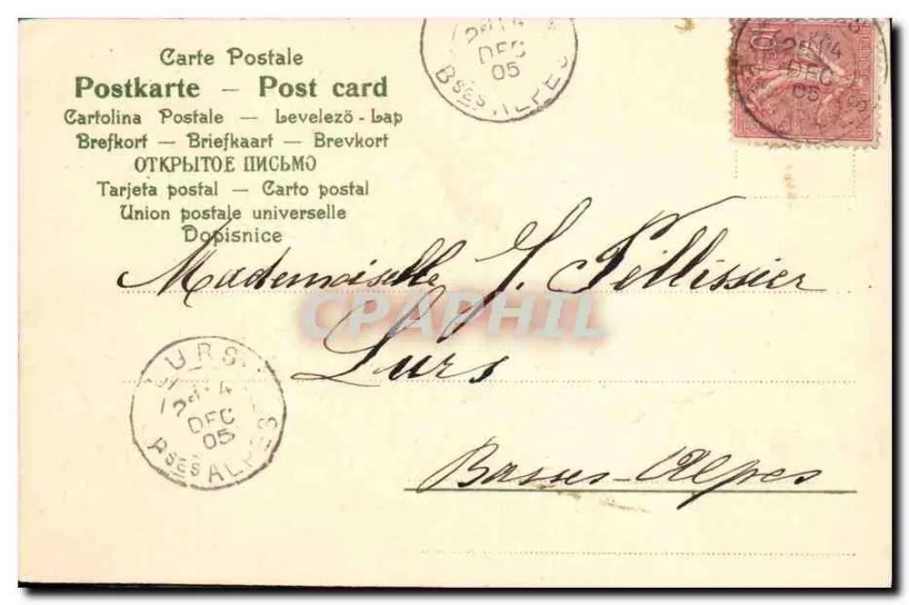 Viooltjes — bos — uitgever SER, n° 321 - Achterkant