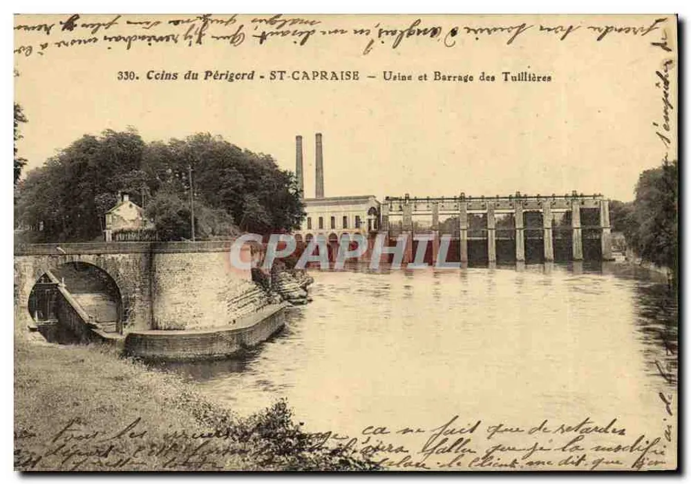 Fabrik und Staudamm der Tuillières — ST-CAPRAISE — Coins du Périgord - Vorderseite