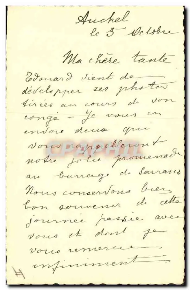 Barragem de Sarras — construção em andamento — editor não visível - Verso