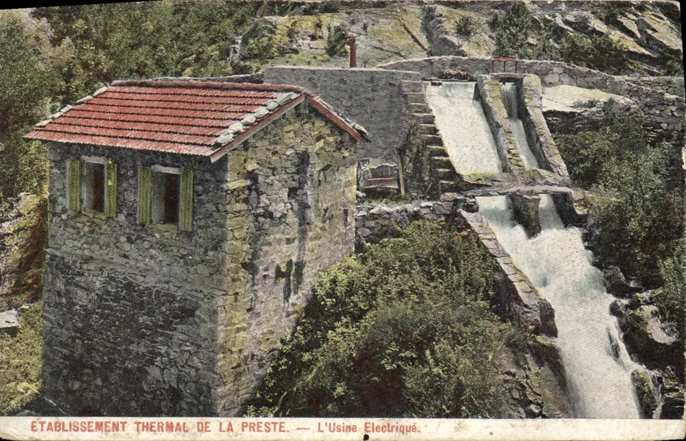 Therme von La Preste — Die Elektrizitätsfabrik, Verlag auf der Karte - Vorderseite