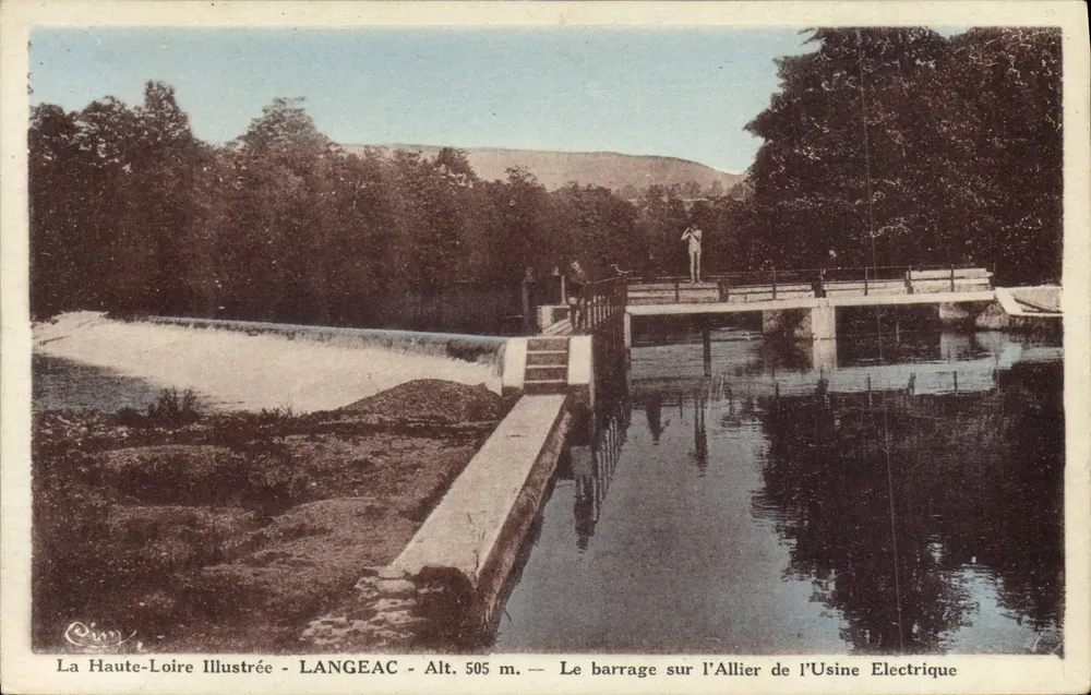 Langeac — Der Staudamm auf dem Allier der Elektrizitätsfabrik — La Haute-Loire Illustrée - Vorderseite